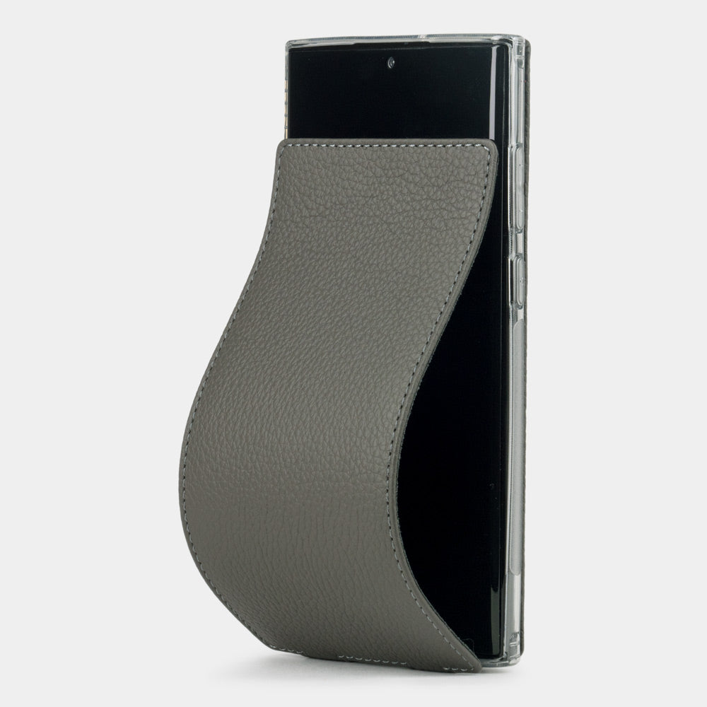 Premium Leather Case Galaxy S22 Ultra Grey | Marcel Robert - 0