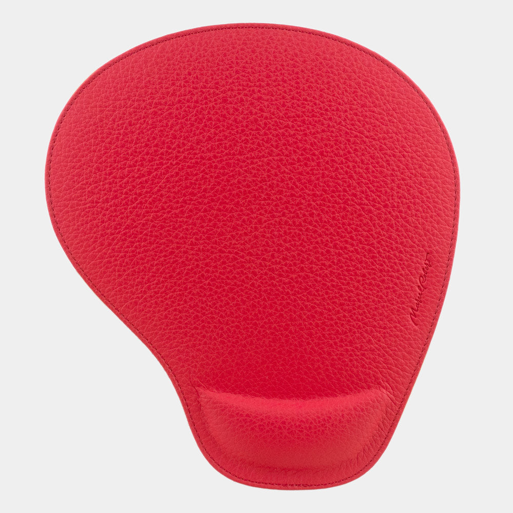 leather mouse pad red
