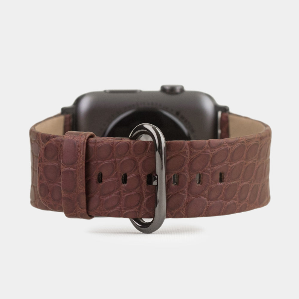 strap apple watch 41 / 42mm alligator brown