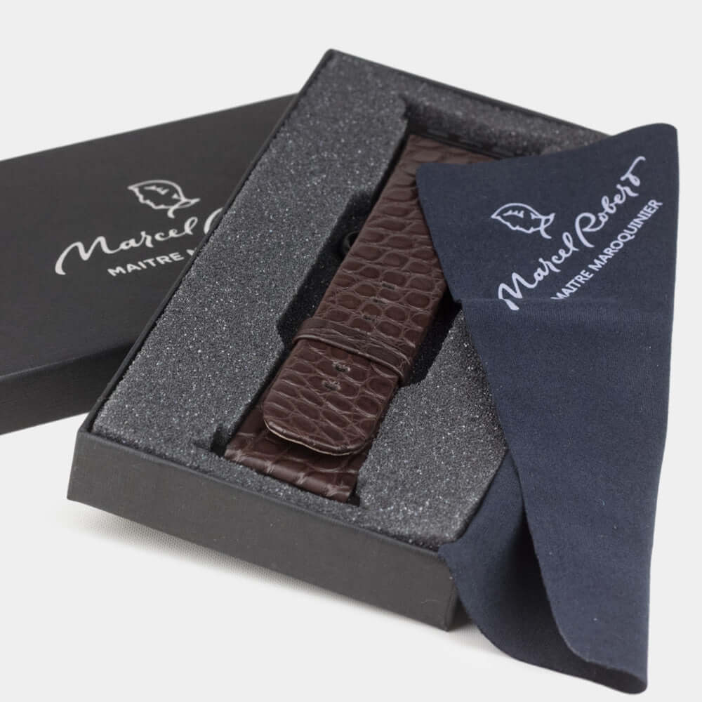 brown crocodile strap apple watch 41 / 42mm