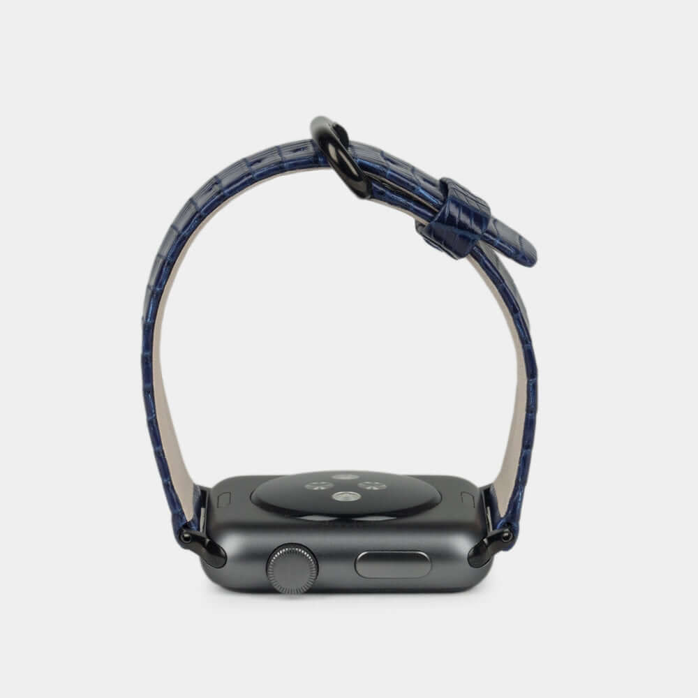 Lizard Strap Apple Watch 45/46mm Blue | Marcel Robert - 3