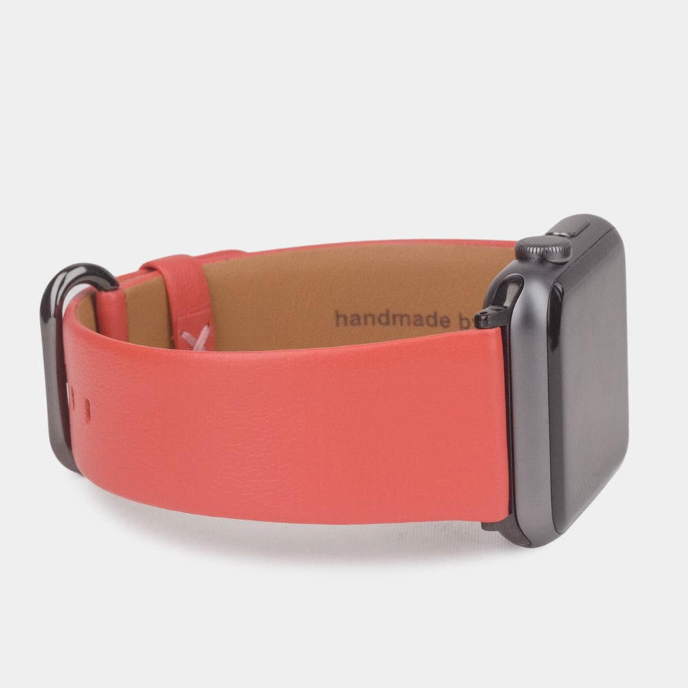 Calfskin Strap Apple Watch 38/40mm Red Coral | Marcel Robert - 8