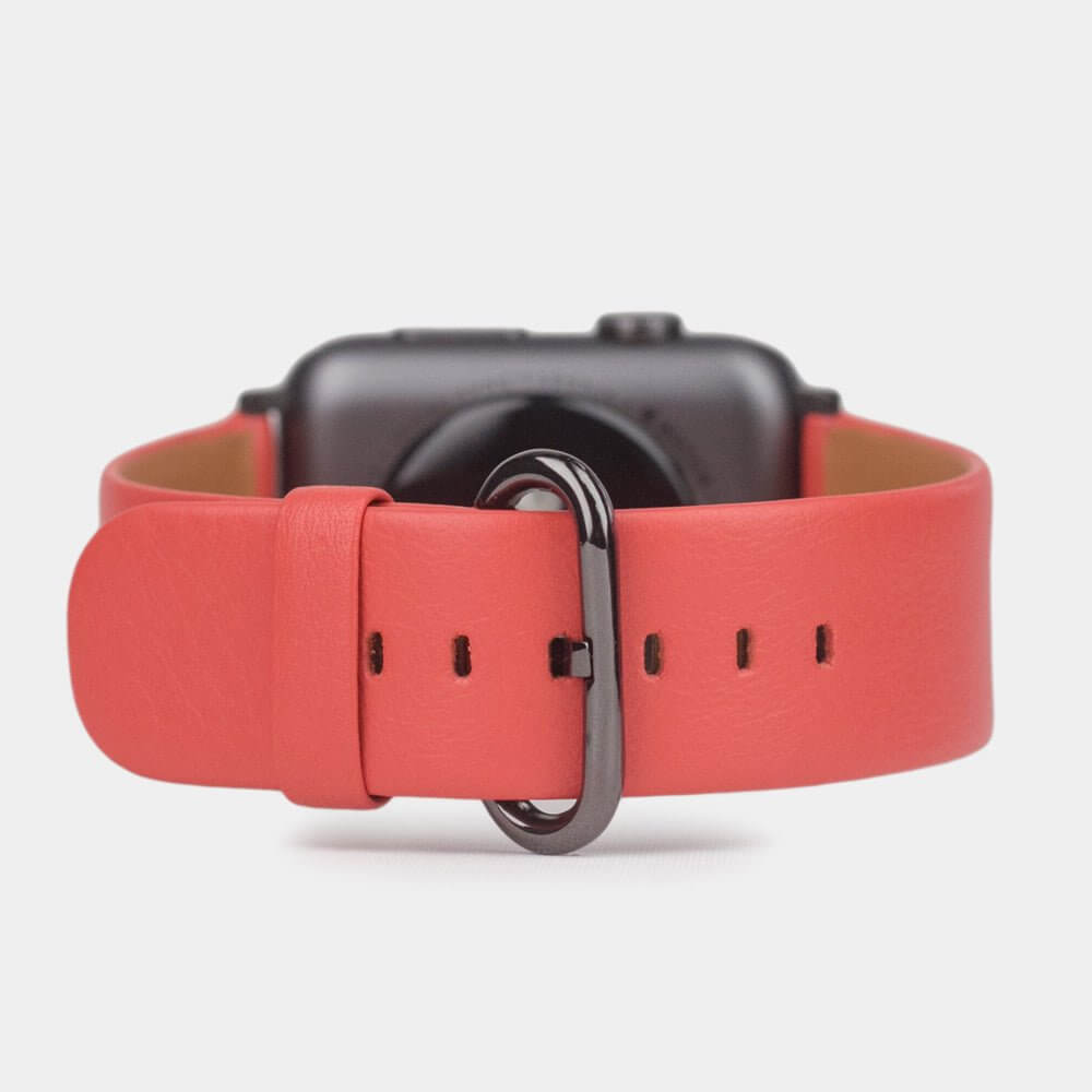 Calfskin Strap Apple Watch 45/46mm Red Coral | Marcel Robert - 11