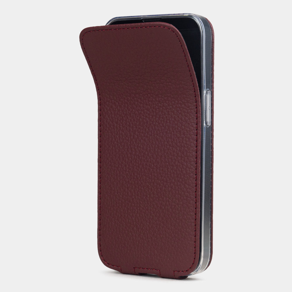 iPhone 16E case exclusive leather bordeaux