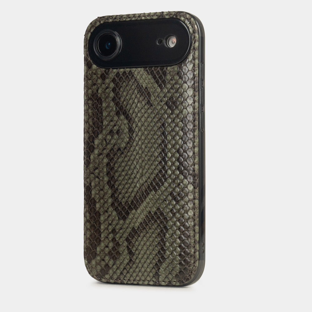 Green Python Cover Case iPhone 17 Air - view from camera side and how the lenses are efficiently protected