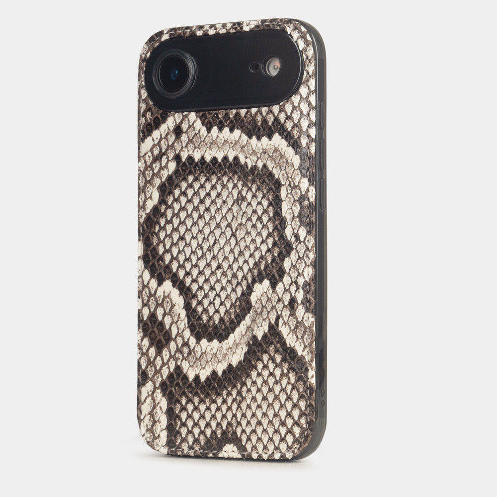 Natural Python Cover Case iPhone 17 Air - view from camera side and how the lenses are efficiently protected