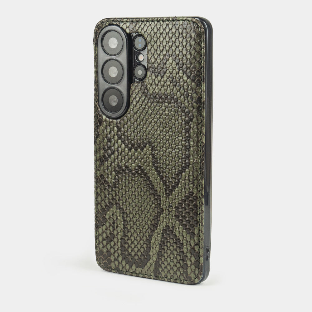 Green Python Cover Case Samsung S26 Ultra – view from camera side and how the lenses are efficiently protected