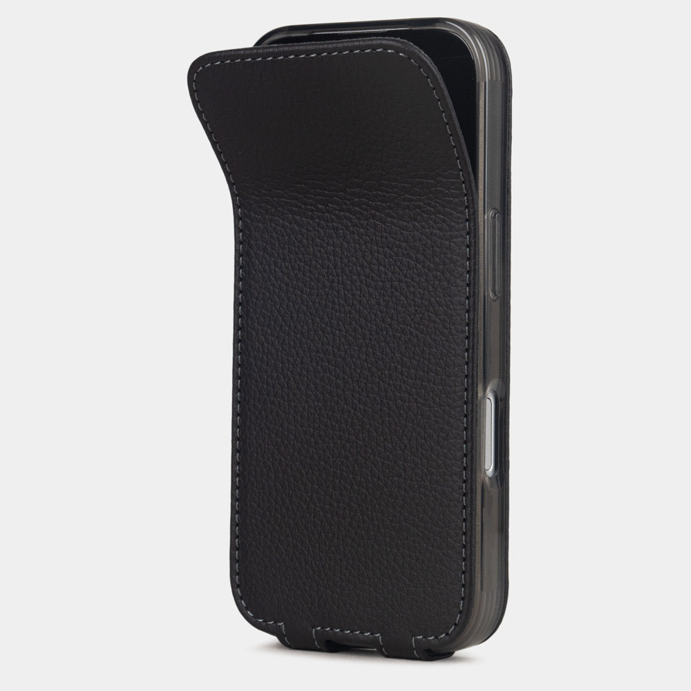 iPhone 17 Pro Max Black Leather Case