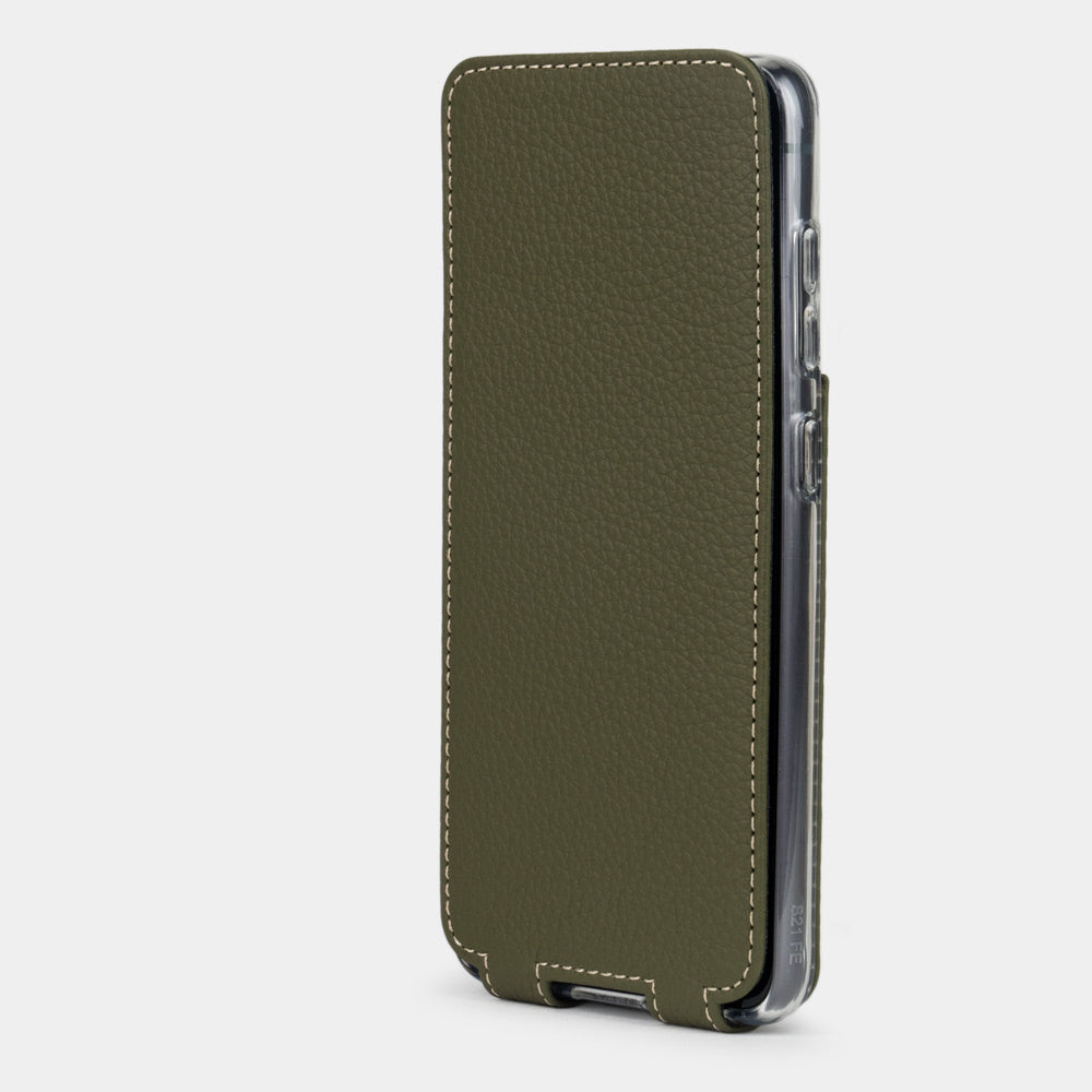 Samsung S21 FE case leather green