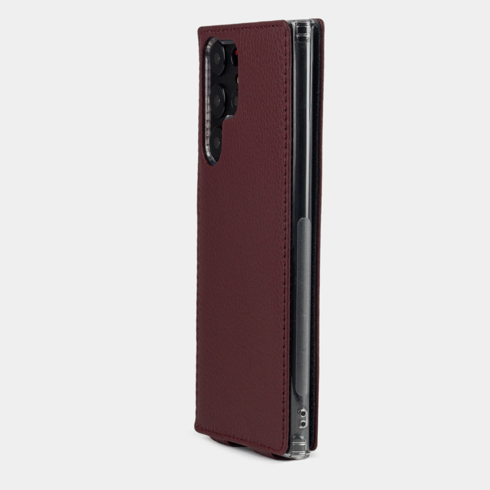Samsung S22 Ultra case leather bordeaux