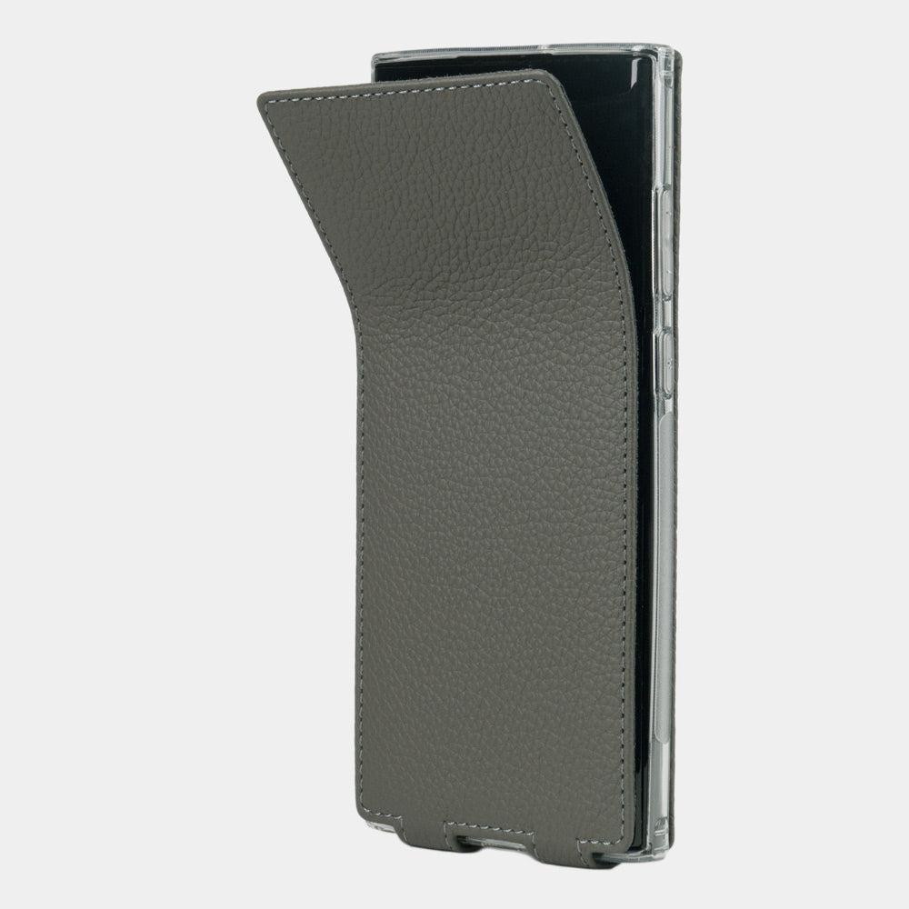 Samsung S22 Ultra case leather grey
