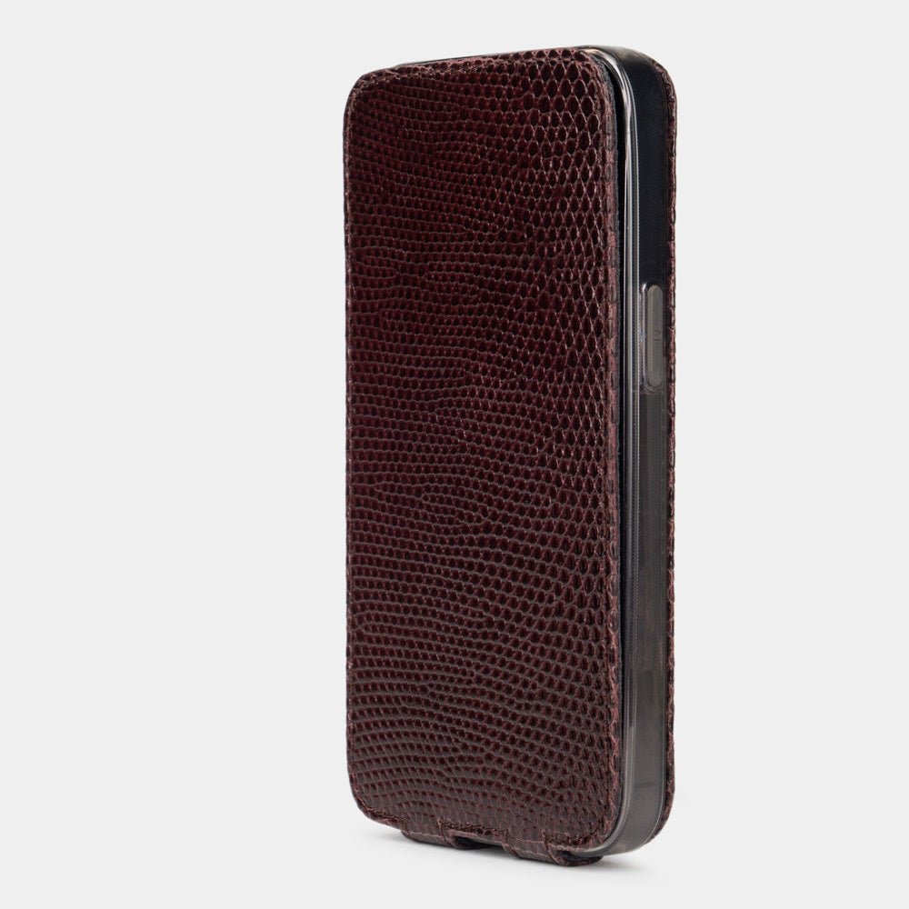 case iPhone 13 pro lizard bordeaux | Marcel Robert