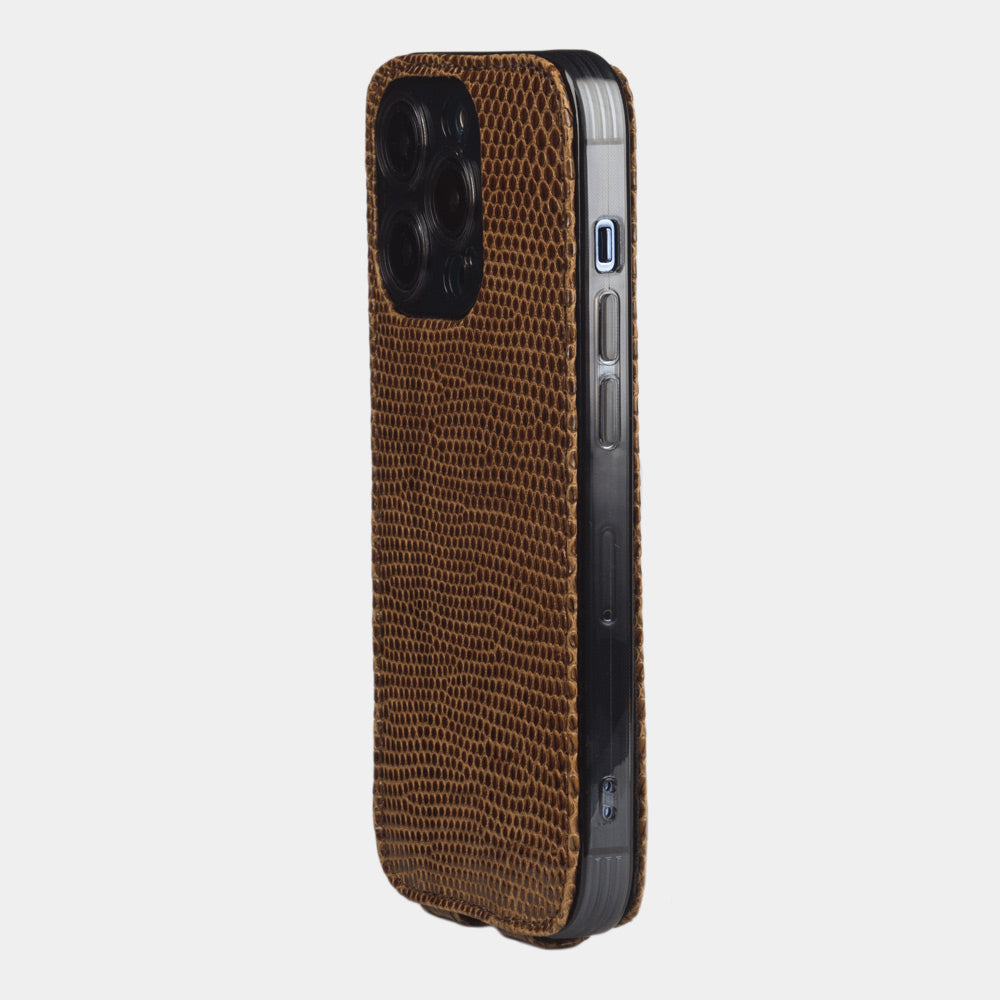 Artisanal Lizard Leather Case iPhone 14 Pro | Marcel Robert - 1