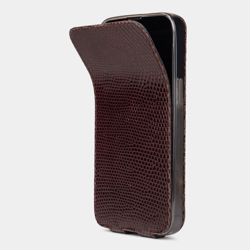 case iPhone 13 pro lizard bordeaux