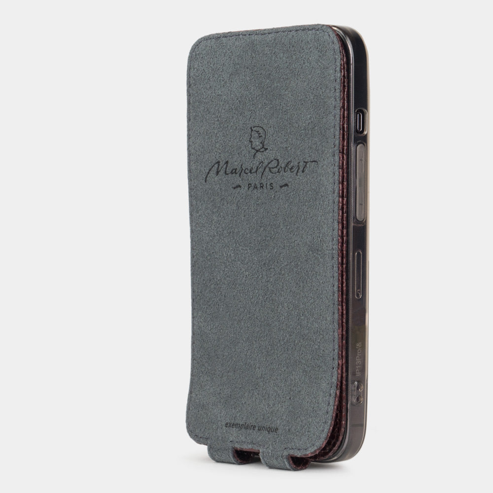 case iPhone 13 pro lizard bordeaux
