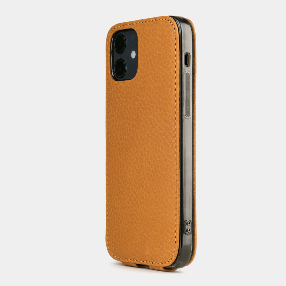 Premium Leather Case iPhone 12 mini Gold | Marcel Robert - 1
