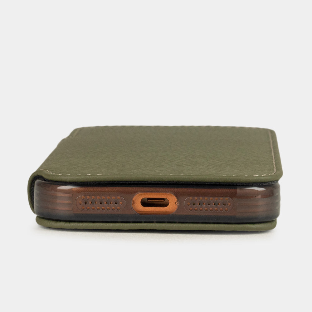 iPhone 17 Air wallet case leather green