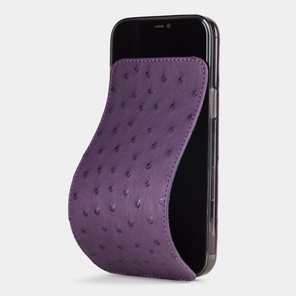 Elegant Ostrich Case iPhone 12 Pro Max Purple | Marcel Robert - 0