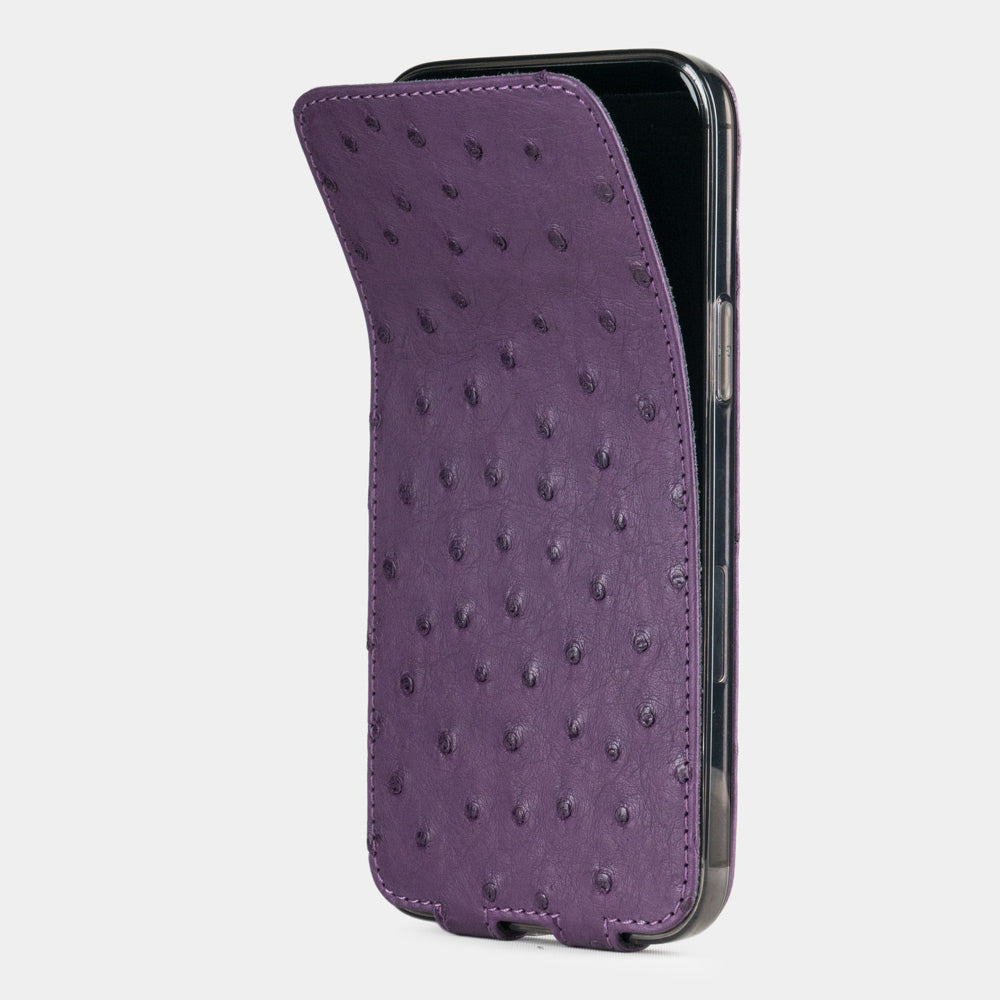 Elegant Ostrich Case iPhone 12 Pro Max Purple | Marcel Robert - 1