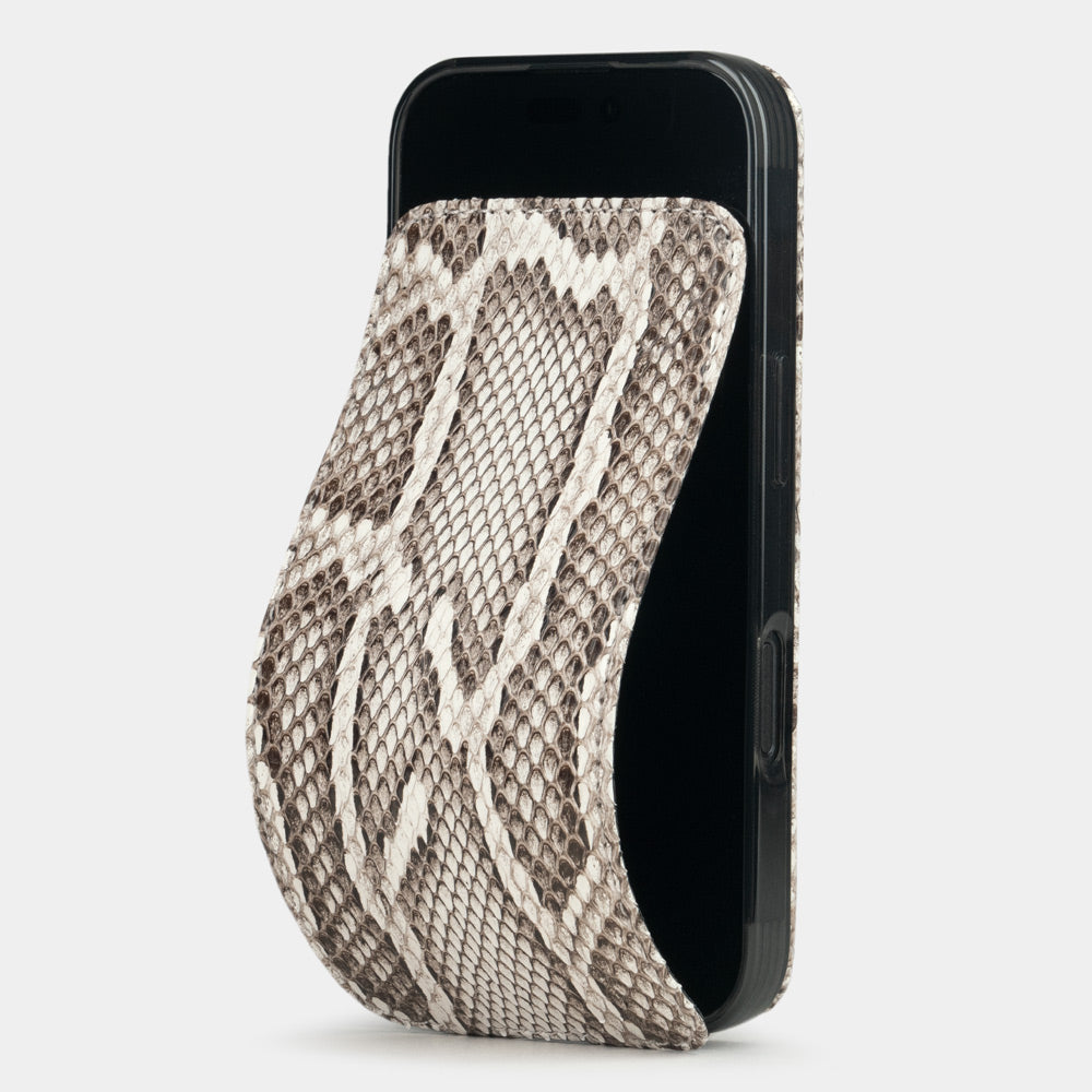 flip case iphone 17 pro Max genuine python leather natural | main image