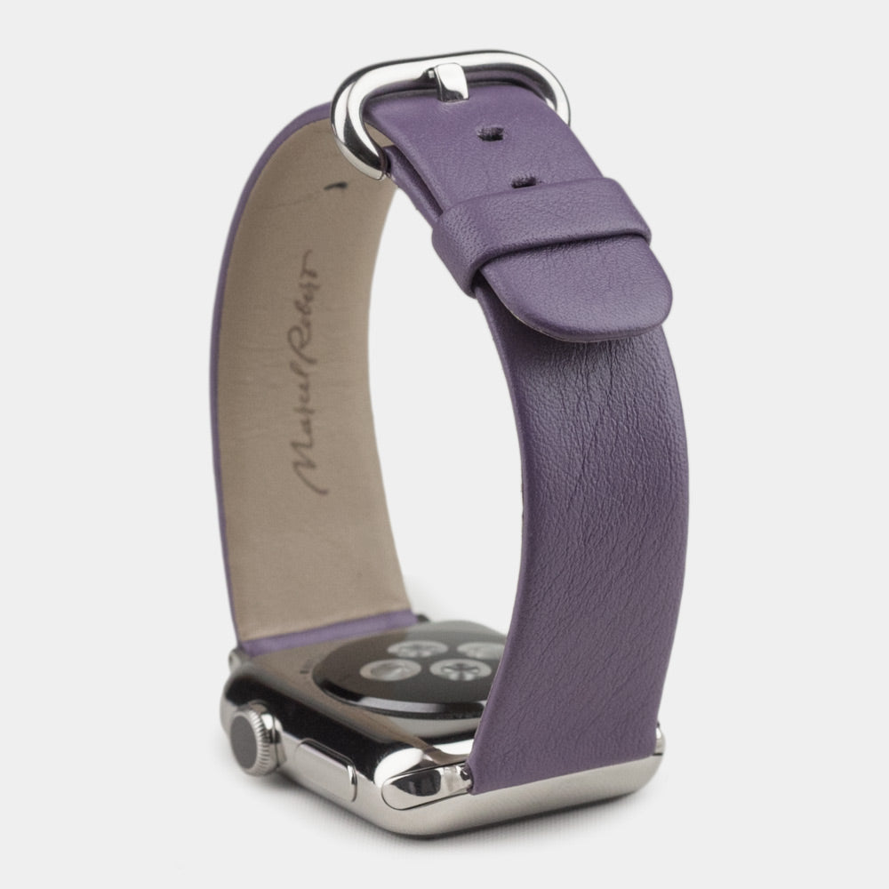 Calfskin Strap Apple Watch 38/40/41mm Violet | Marcel Robert - 4