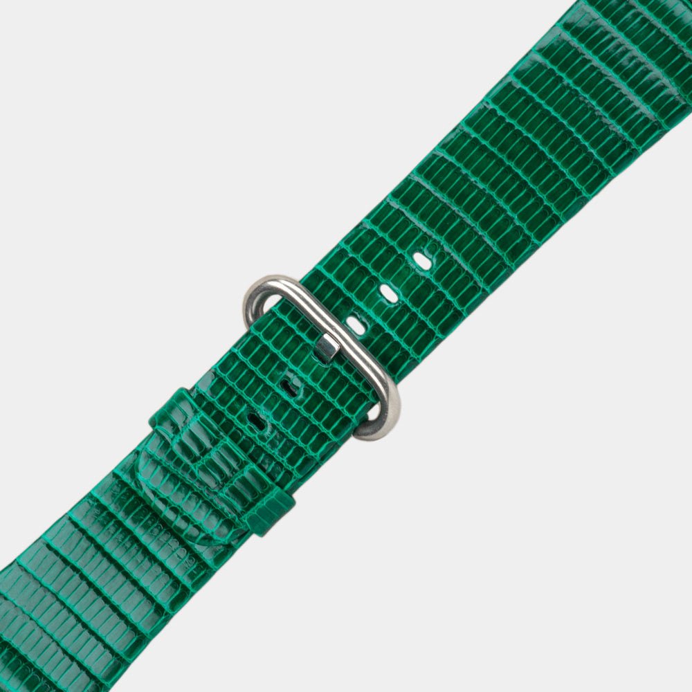 Luxury Lizard Strap Apple Watch 41/42mm Green | Marcel Robert - 1
