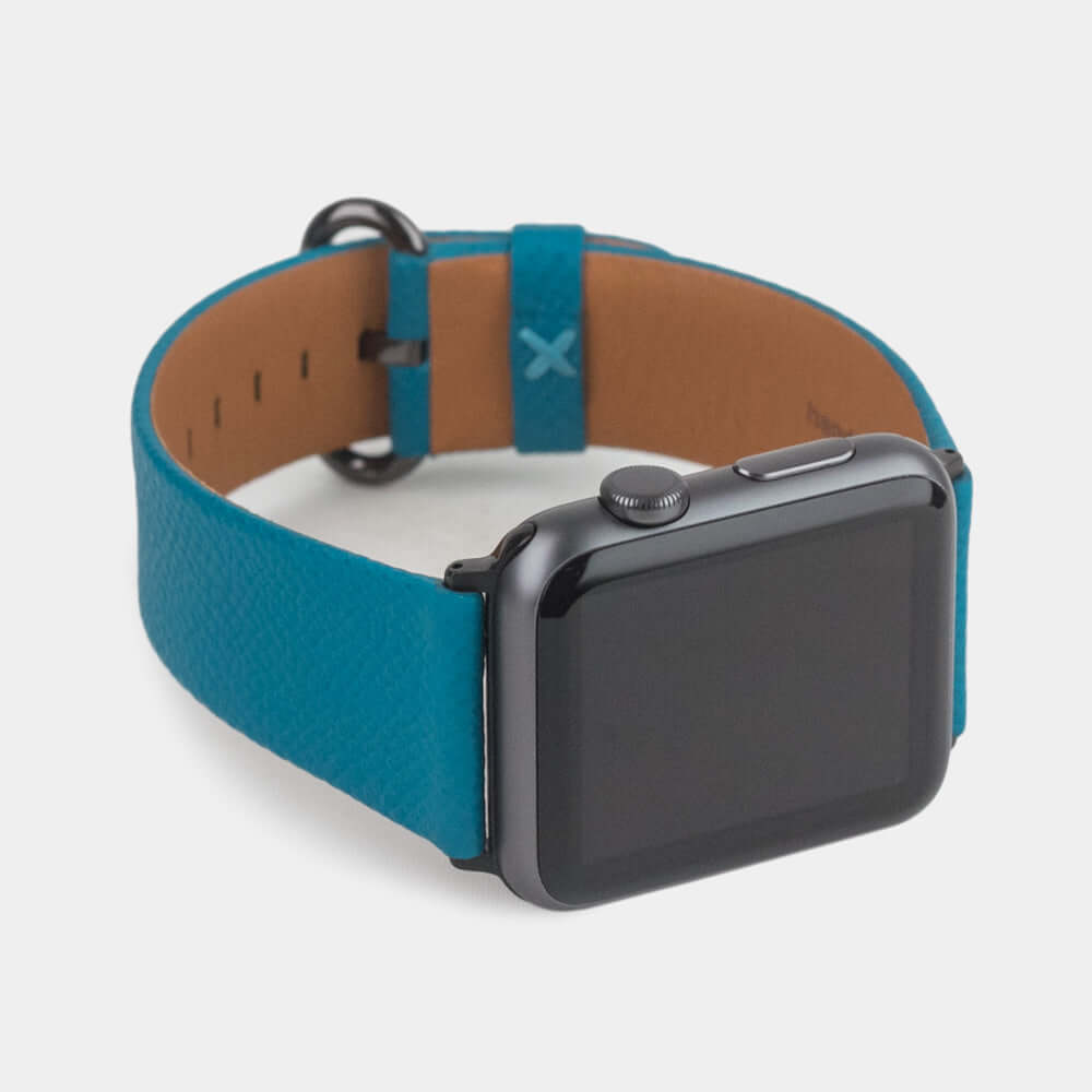 Leather Strap Apple Watch 45/46mm Aquamarine | Marcel Robert - 9