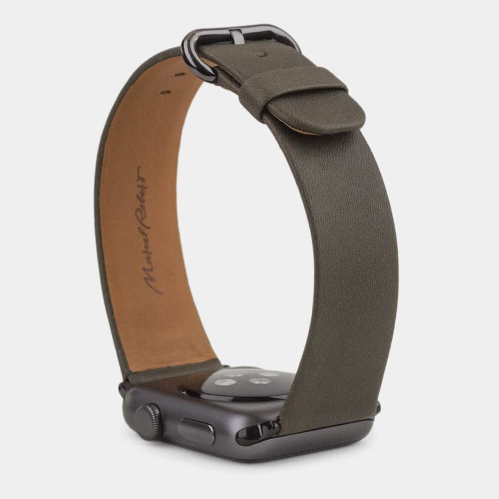 Leather Strap Apple Watch 45/46mm Khaki | Marcel Robert - 8
