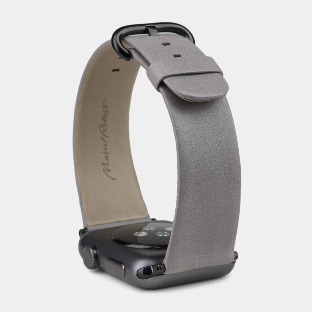 Calfskin Strap Apple Watch 41/42mm Grey | Marcel Robert - 12