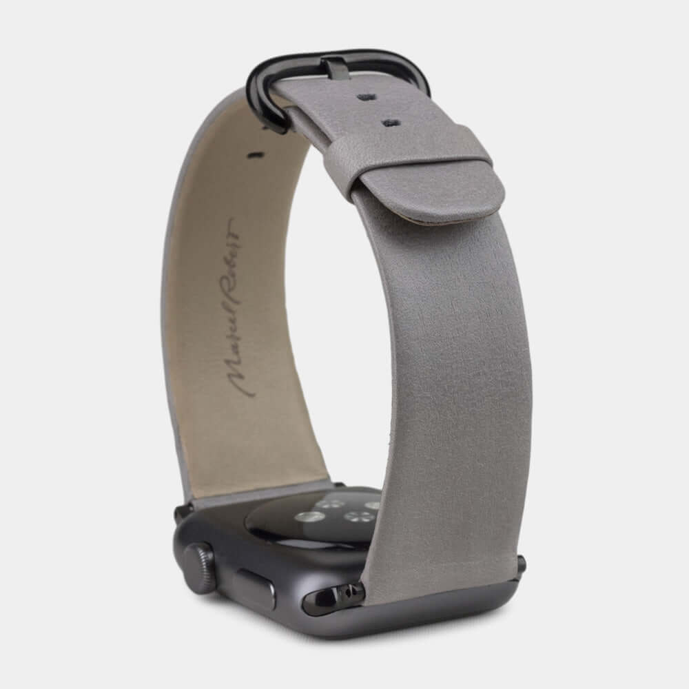 Calfskin Strap Apple Watch 41/42mm Grey | Marcel Robert - 12