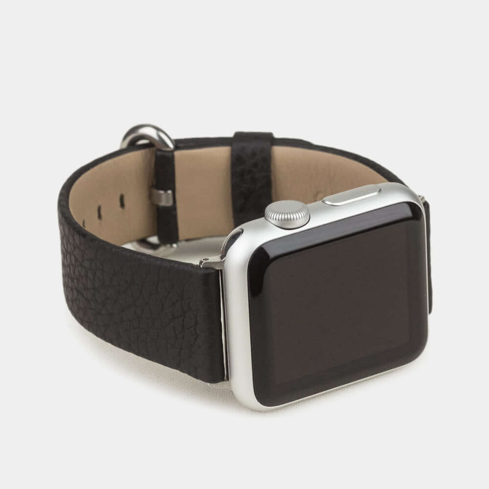 strap apple watch 41 / 42mm black grained | Marcel Robert