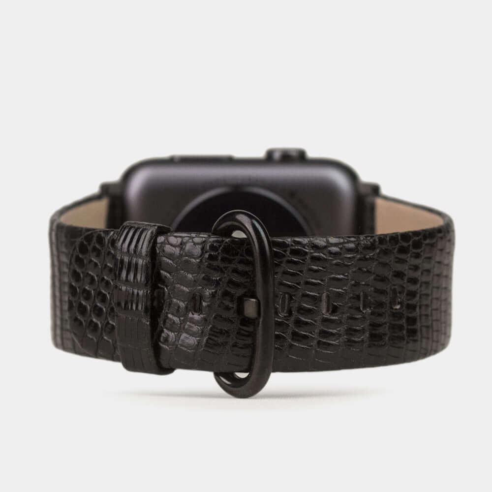 Black Lizard Strap Apple Watch 41/42mm | Marcel Robert - 6