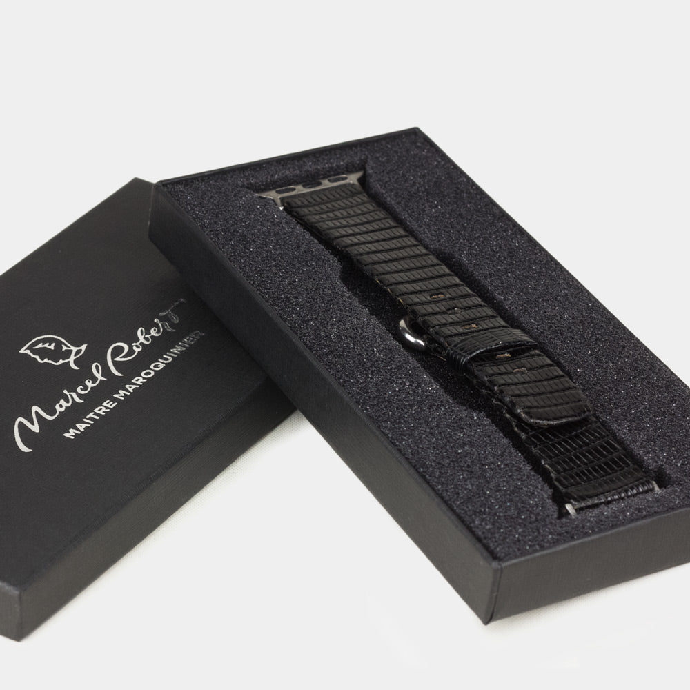Black Lizard Strap Apple Watch 41/42mm | Marcel Robert - 1