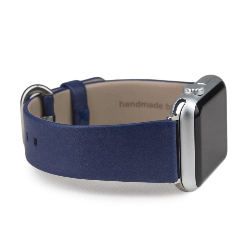Leather Strap Apple Watch 45/46mm Royal Blue | Marcel Robert - 4