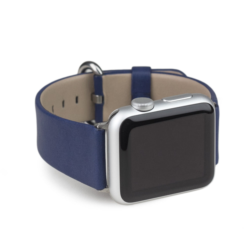 Leather Strap Apple Watch 45/46mm Royal Blue | Marcel Robert - 3
