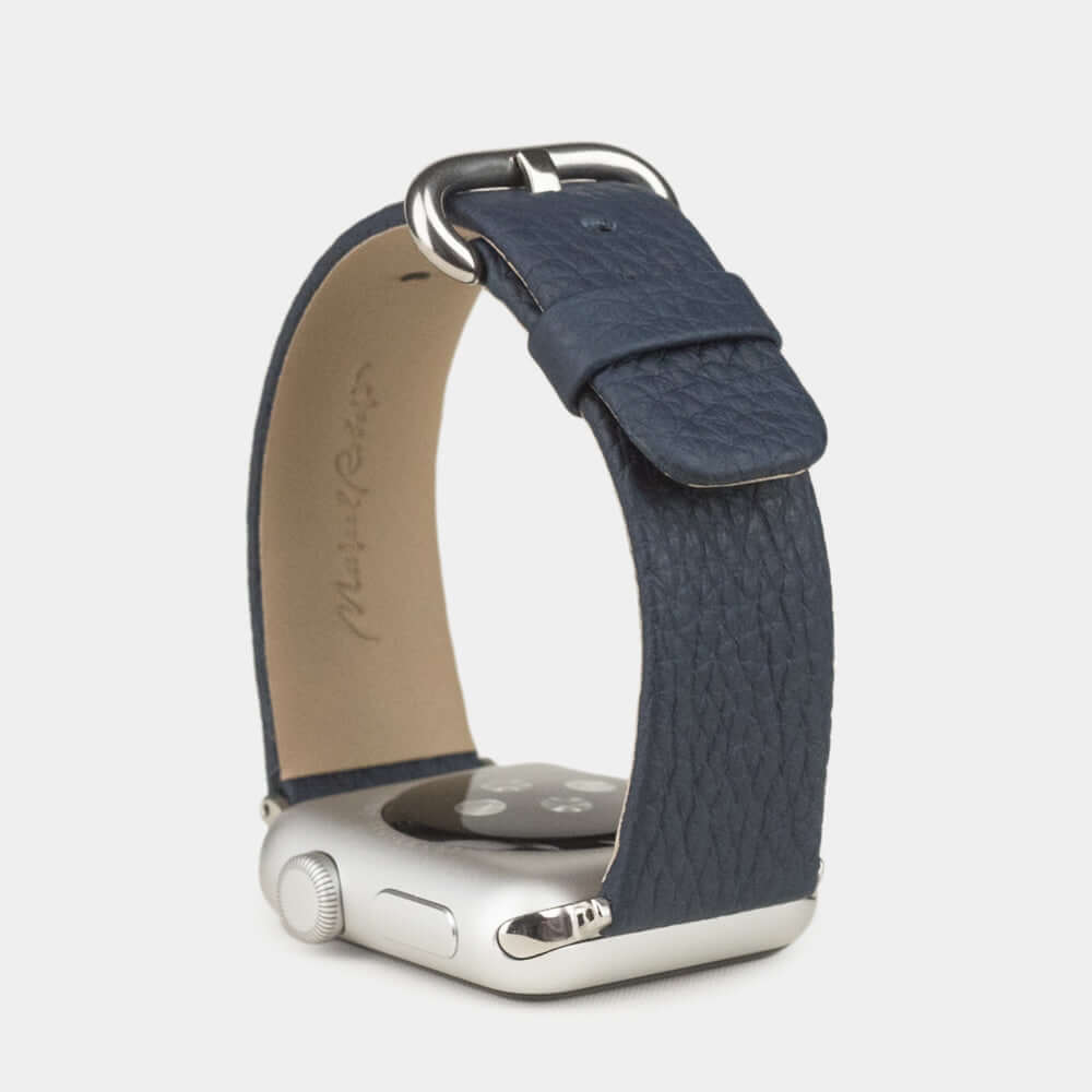 Blue Leather Strap Apple Watch 41/42mm | Marcel Robert - 3