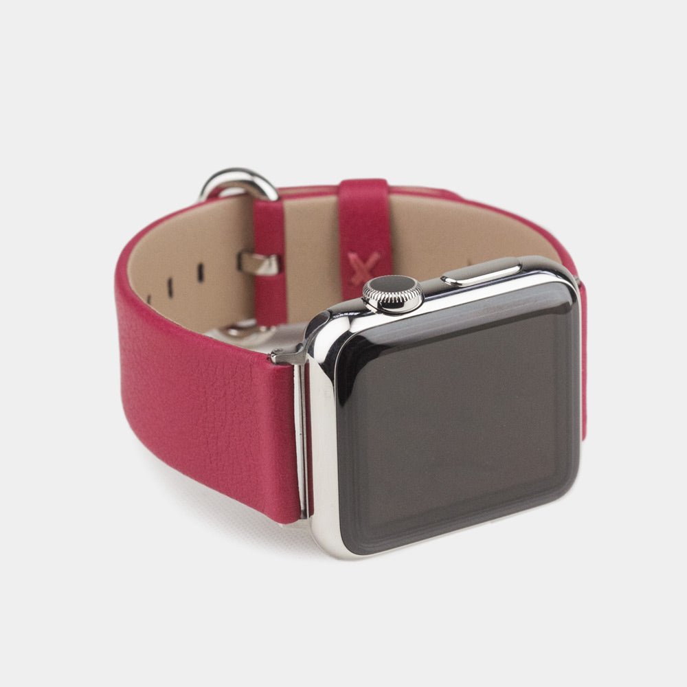 Leather Strap Apple Watch 41/42mm Rose Fushia | Marcel Robert - 1