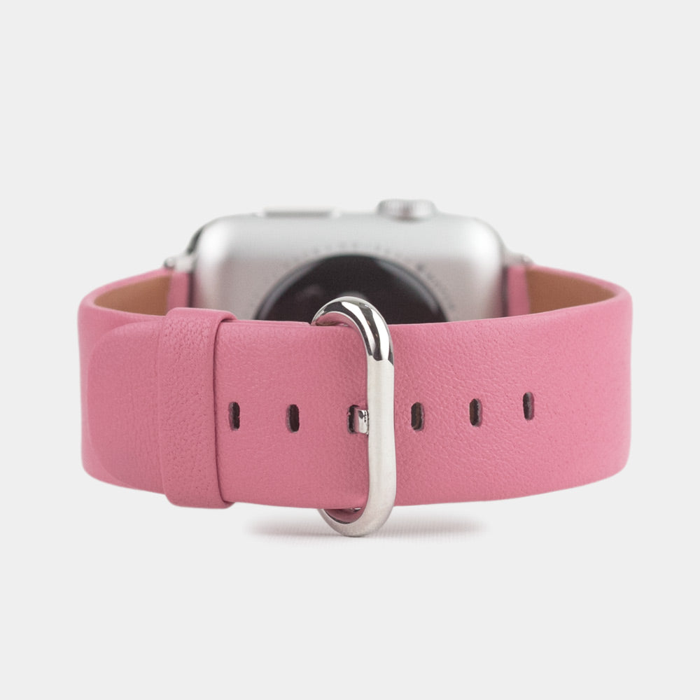 Premium Leather Strap Apple Watch 45/46mm Pink | Marcel Robert - 0