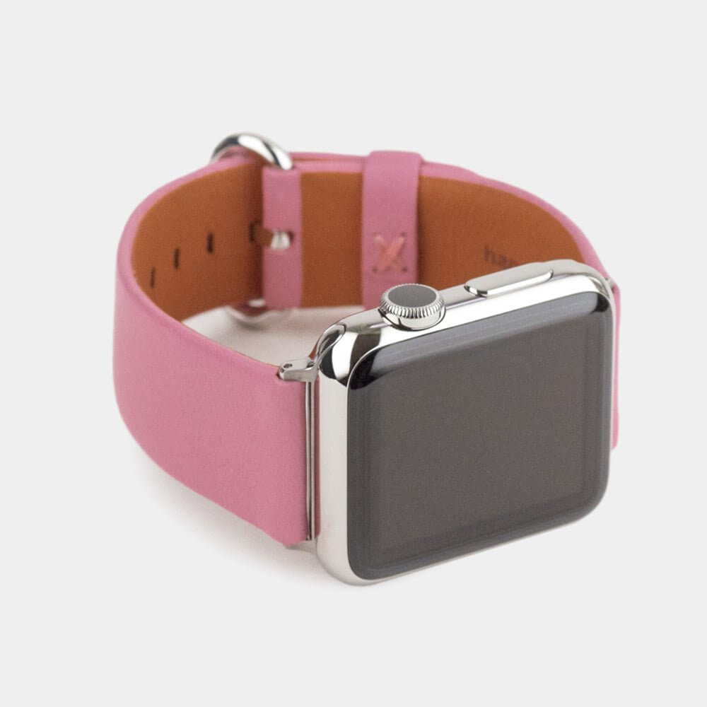 Premium Leather Strap Apple Watch 45/46mm Pink | Marcel Robert - 7