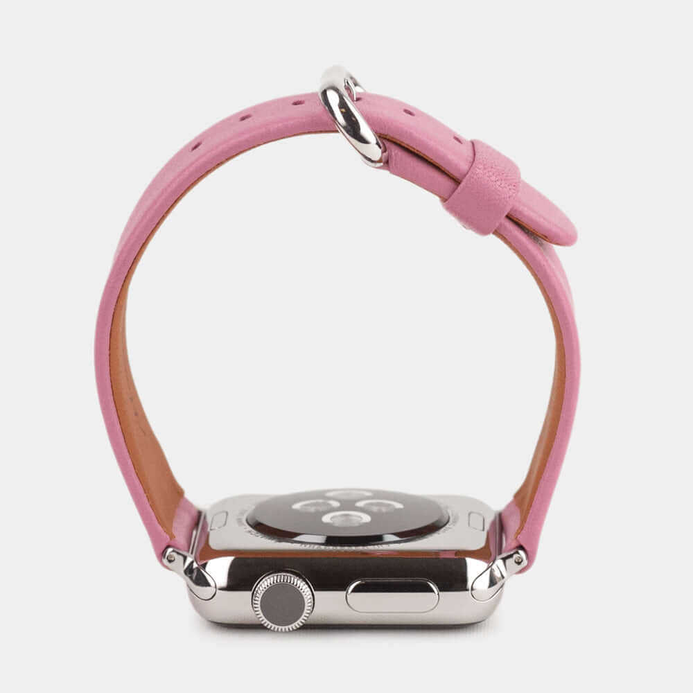 Premium Leather Strap Apple Watch 45/46mm Pink | Marcel Robert - 12