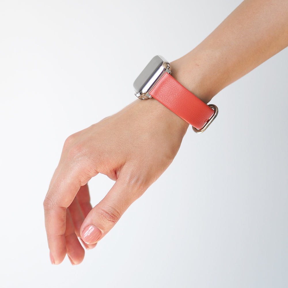 Calfskin Strap Apple Watch 38/40mm Red Coral | Marcel Robert - 6