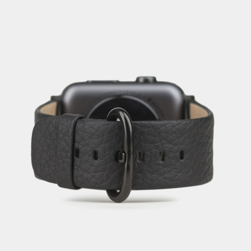strap apple watch 41 / 42mm black grained | Marcel Robert