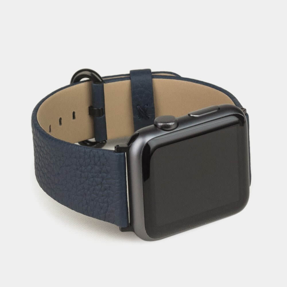 Leather Strap Apple Watch 45/46mm Blue | Marcel Robert - 4