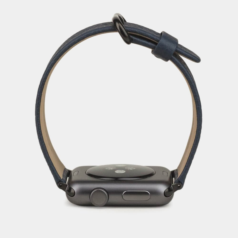 Leather Strap Apple Watch 45/46mm Blue | Marcel Robert - 5