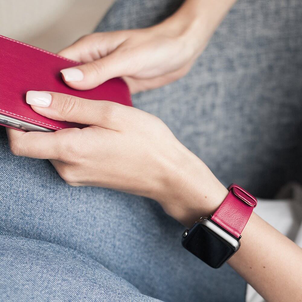 strap apple watch 45 / 46mm fushia | Marcel Robert