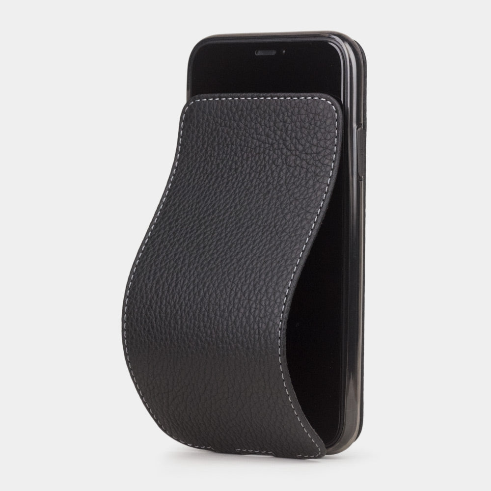 Matte Black Leather iPhone 11 Case
