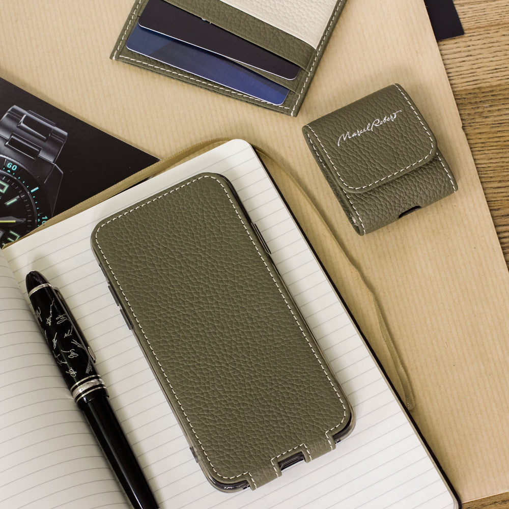 iPhone 11 Green Leather Flip Case – Magnetic Cover