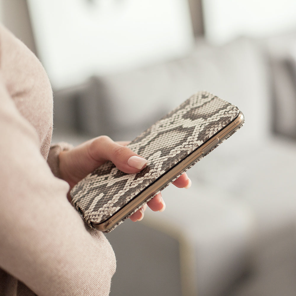 iPhone 11 Pro Max Natural Python Flip Case – Exotic Leather