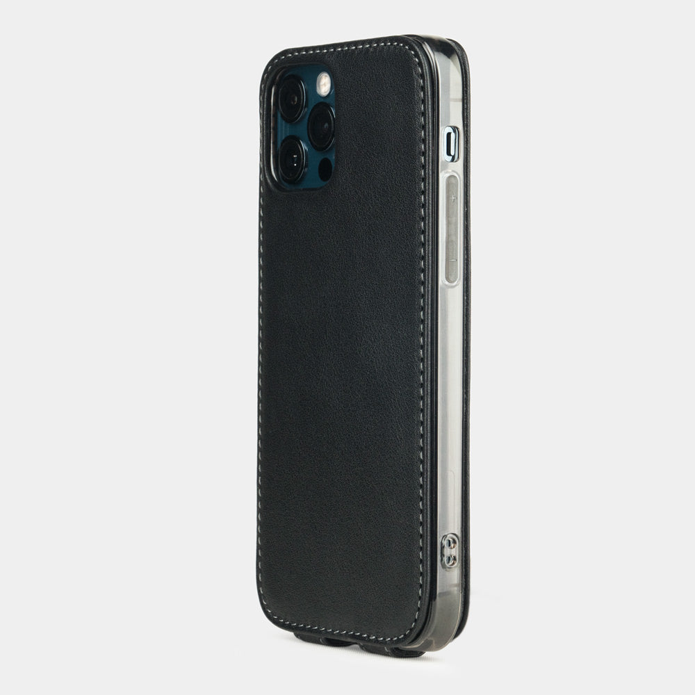 Premium Leather Case iPhone 12 Pro Black | Marcel Robert - 6