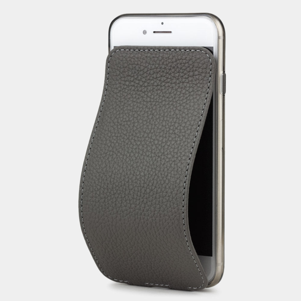 Premium Leather Case iPhone SE Grey | Marcel Robert - 0